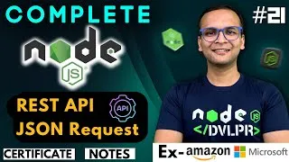 Thumbnail: 🚀🔥  Lecture 21: REST API and JSON Requests  | NodeJS Complete Course ❤️ in Hindi | Notes