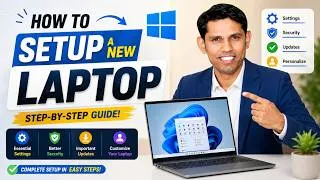 Thumbnail: How to Setup a New Laptop. Step By Step Guide For New Laptop Setup.