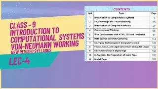 Thumbnail: Working of Von Neumann Architecture| Class 9 Computer revised book #9Class #Computer 
