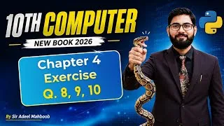 Thumbnail: Chapter 4 exercise question 8 9 10 | class 10 computer new book 2026