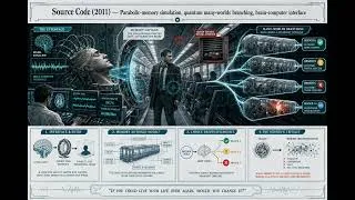 Thumbnail: 31. Source Code (2011) — Parabolic-memory simulation, quantum many-worlds branching, brain-computer