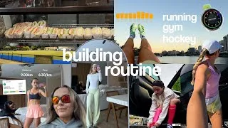 Thumbnail: building consistency + routine: running, gym, hockey, work & life | becoming the best version of me