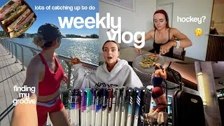 Thumbnail: weekly vlog!! lots of catching up to do, playing hockey after 12 years, finding my groove with life
