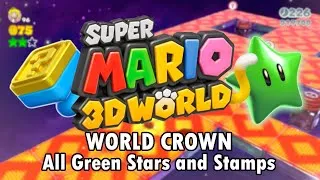 Thumbnail: World Crown (Champion's Road) - All Green Stars and Stamps - Super Mario 3D World