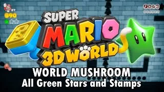 Thumbnail: World Mushroom - All Green Stars and Stamps - Super Mario 3D World