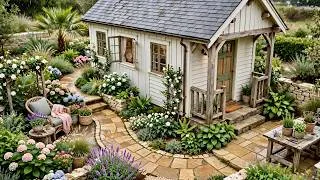 Thumbnail: Rustic Cottage Garden With Hydrangeas, Lavender and Stone Paths