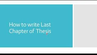 Thumbnail: How to Write Conclusion, Discussion & Recommendation