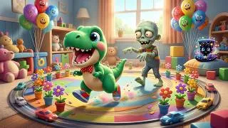 Thumbnail: El T-Rex y el Sombrero Mágico de Sorpresas 🦖 Canciones Infantiles y Rimas para Niños y Bebés
