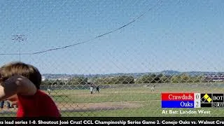 Thumbnail: CCL Championship Game 2: Conejo Oaks vs. Walnut Creek Crawdads