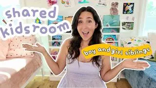 Thumbnail: Shared Kids Room: Boy and Girl Sibling Bedroom Makeover