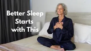 Thumbnail: Stretch, Breathe, Sleep - Gentle Nighttime Routine for a Restful Night's Sleep