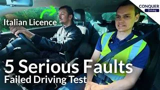 Thumbnail: 5 Serious faults: Why this skilled Italian licence holder failed the British driving test.