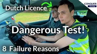 Thumbnail: 8 Fails in half a test - Dutch licence - Near collision - I stopped the test & gave a lesson