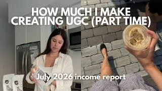 Thumbnail: How Much Money I Made As a UGC Creator in July 2026 (Creating Content Part-Time as a SAHM)