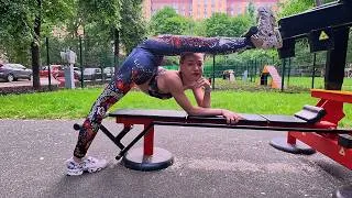 Thumbnail: Contortion Training Outdoor. Circus Girl Alesya Laverycheva. Flexiblealesya.