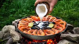Thumbnail: Authentic Brazilian Seafood Stew Cooked Over Campfire | Moqueca