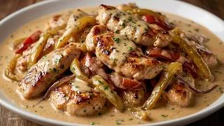 Thumbnail: So delicious, you can't stop! Chicken in a rich creamy sauce with vegetables!