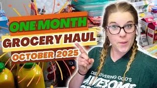 Thumbnail: $500 October 2025 Grocery Haul | Large Family Grocery Shopping | Extreme Grocery Budgeting