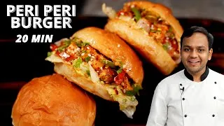 Thumbnail: Peri Peri Burger - 20 Min Work From Home Recipe - CookingShooking