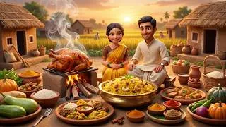 Thumbnail: Tiny Kitchen Cooking: Giant Chicken Roast & Butter Polao | Miniature Doll Couple ASMR