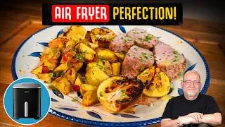 Thumbnail: Perfect Air Fryer Pork Tenderloin & Greek Potatoes | Juicy Every Time with the Typhur Sync Air Fryer