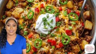 Thumbnail: Loaded Cheesy Taco Potatoes with Ground Turkey | So Good You Won’t Miss the Beef!
