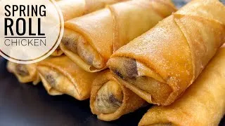 Thumbnail: Chicken Spring Roll Recipe | Crunchy, Savory Appetizer With Ground Chicken | Party Recipe