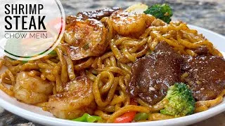 Thumbnail: Shrimp And Steak Chow Mein | Flavorful And Easy Lo Mein Recipe | Budget Friendly Family Meal