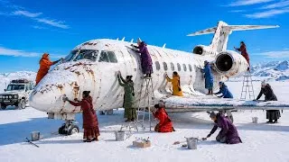 Thumbnail: ❄️Barf Mein Daba Mila Hazaron Saal Purana Private Jet😱5 Sisters Rebuilt Aeroplane✈️#sisters#airplane