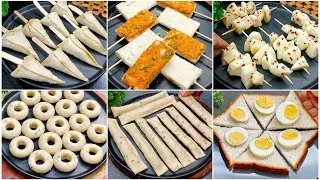 Thumbnail: 6 Easy Evening Snacks Recipe | New Recipe | Bread Snacks Recipe | Easy and Quick Snacks Recipe 