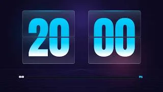 Thumbnail: 20 Minute Timer Flip Clock ⏱️ Synthwave Deep Focus (No Music) #trending #focus #viral #foryou #fyp