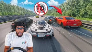 Thumbnail: Swerving through traffic in supercars BUT WITH NO BRAKES