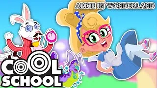 Thumbnail: Alice (Ms. Booksy) in Wonderland 📚 Ms. Booksy's Cartoons for kids | Cool School
