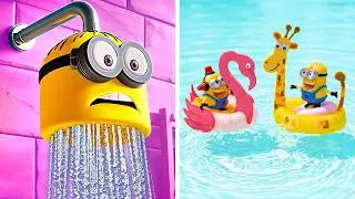 Thumbnail: Wow! Minions In Summer Water Park ⛱️ We Made Miniature DIY Aquapark From Cardboard