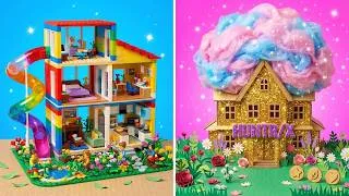 Thumbnail: KPop Demon Hunters Get a GOLDEN DIY Mansion! 🧱🎤 Lego & Cardboard Builds