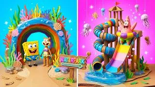 Thumbnail: We Built a Giant Cardboard Bikini Bottom Waterpark! 🌊🍍 DIY SpongeBob Crafts