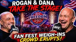 Thumbnail: 🎤 Joe Rogan & Dana White Take the Stage at UFC Freedom 250 Ceremonial Weigh-Ins 🔥