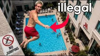Thumbnail: I Went Cliff Jumping in illegal Places!