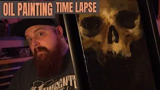 Thumbnail: OIL PAINTING TIME LAPSE - Brass Skull ----- Corey Lewis Tattoos & Art