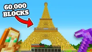 Thumbnail: I Built The Eiffel Tower in Minecraft Hardcore