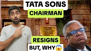 Thumbnail: WHY TATA Sons Chairman Resigns Chandrasekaran CTC Shocking 😱 TCS Stocks 2026