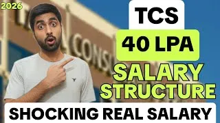 Thumbnail: 40 LPA TCS  Salary Components Revaled 😱  Shocking Pay Details in 2026