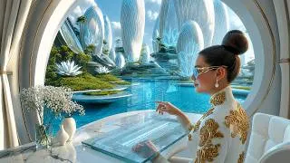 Thumbnail: Celestial Lotus City 2500 | Peaceful Futuristic Ambient Music for Sleep, Relaxation & Focus | 4K