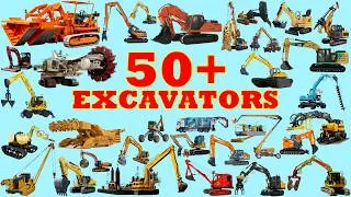 Thumbnail: 50+ EXCAVATORS NAME | Types of Excavators Explained | Heavy Machinery & Construction Vehicles
