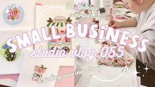 Thumbnail: Day in the Life of a Needlepoint Designer Small Business, Studio Vlog 055, Small Business Vlog