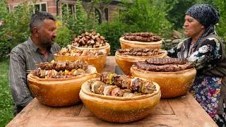 Thumbnail: Mushroom Shaped Bread Bowls with Grilled Lamb Skewers