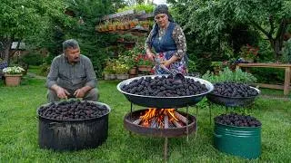 Thumbnail: Village Cooking – Black Mulberry Harvest & One-Ingredient Winter Syrup 🍇🌿