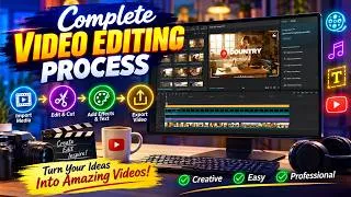 Thumbnail: Complete Video Editing Tutorial 2026 🎬 From Raw Footage to Professional Video