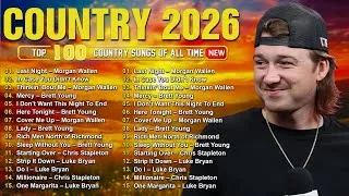 Thumbnail: Morgan Wallen, Luke Combs, Chris Stapleton, Luke Bryan, Kane Brown 💓 Country Music Playlist 2026