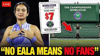 Thumbnail: “ALEX EALA EFFECT!” Wimbledon in PANIC As TICKETS Fail To SELL OUT After Alex Eala’s Exit!
